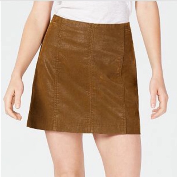 Free People Vegan Suede Skirt NWT - Picture 3 of 5